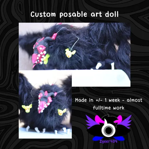 Art Doll, pelúcia completamente articulada - criatura de terror - produto aetesanal NOVO
