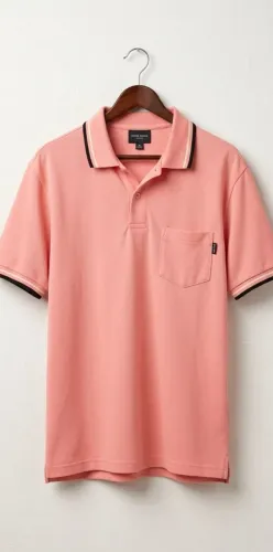 Camisa polo masculino rosa