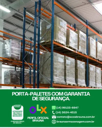 Porta-Paletes com Garantia de Segurança