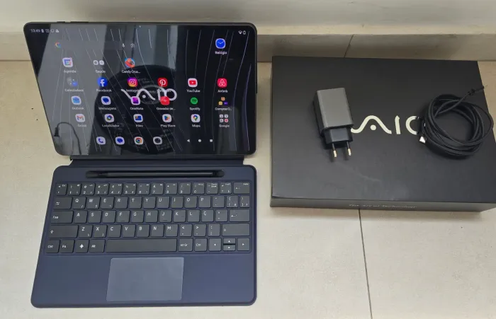 Tablet VAIO TL12, 12,6", 512GB, 12GB RAM, 5G, semi novo com Pelicula