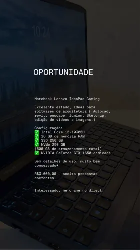 Notebook Lenovo i5, Placa GeForce dedicada