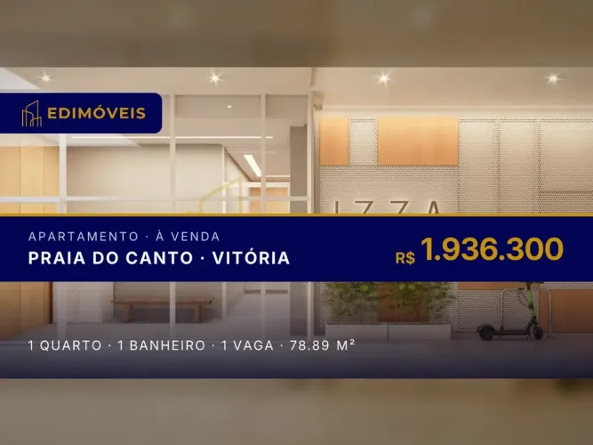 Praia do Canto: Apartamento 1 quarto com área externa privativa, última unidade!