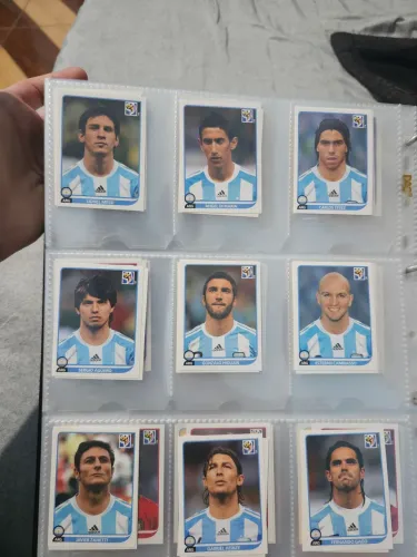 Figurinha Messi e set completo da seleção argentina da copa de 2010