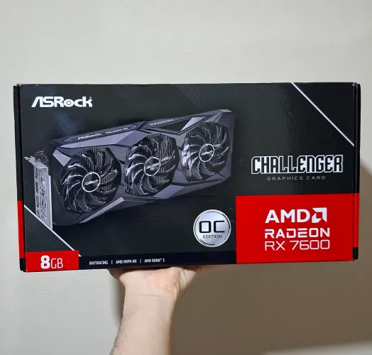 Placa De Vídeo ASRock RX 7600 Challenger Pro OC, 8GB, GDDR6, FSR, Ray Tracing