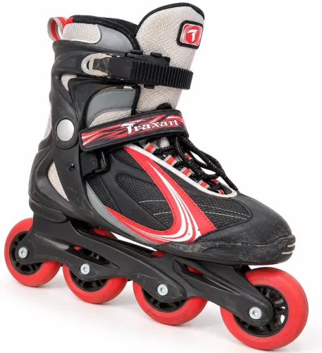 Patins Traxart Faster ABEC 5 - Preto, Cinza e Vermelho
