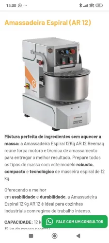 Masseira Reemaq AR12 pizza/pães