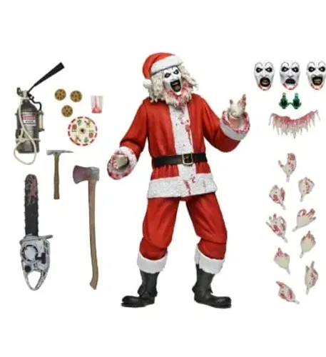 (Pré-Venda) NECA Terrifier 3 Ultimate Bloody Santa Suit Art the Clown 7" Scale Figure
