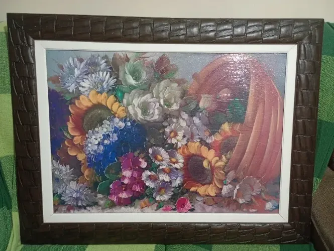 Quadro decorativo flores sala de estar