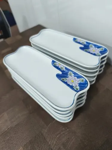 Kit 10 Pratos Melamina Retangular Domestico ou Restaurante 22cm x 9 cm