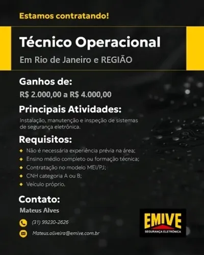 Técnico instalador