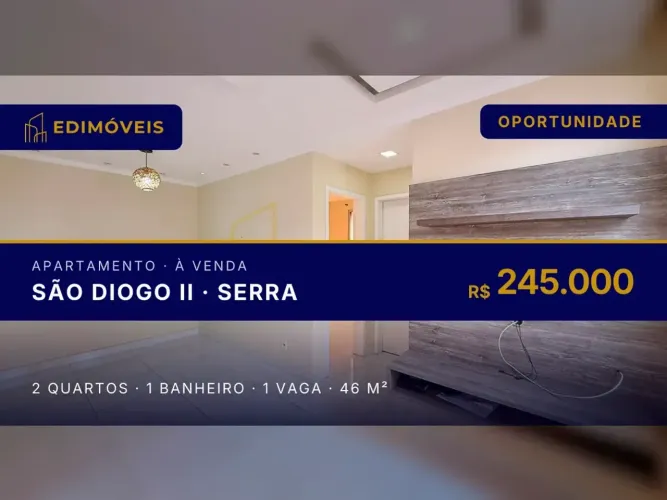Apartamento 2 quartos em São Diogo II, fácil acesso à Avenida Norte-Sul