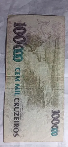 Nota 100 mil cruzeiros para colecionadores