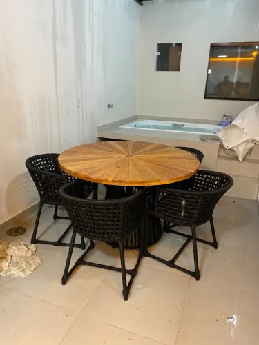Mesa com 6 Cadeiras em Corda Náutica Promoção Disponível em Cores