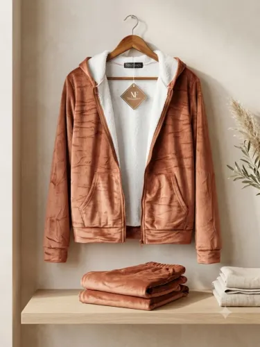 Conjunto de Inverno Forrado Sherpa (Casaco + Calça) - Novo com Etiqueta