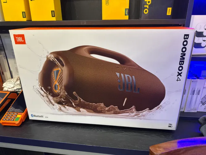 Caixa de som JBL Boombox 4 marrom nova lacrada com nota fiscal e garantia de fábrica