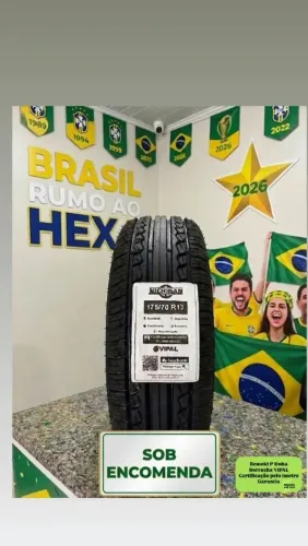 Pneu aro 13 - 175/70/13 MICHIGAN carros Uno, celta, Palio, gol