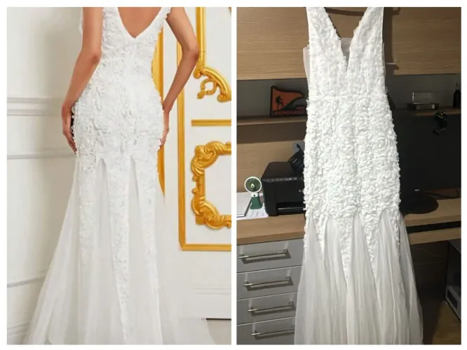 Vestido de festa ou noiva usado 1x