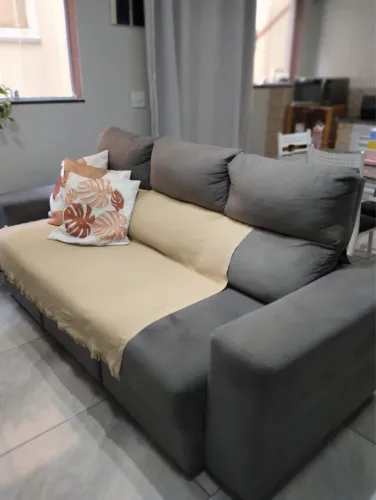 Sofá Retrátil e Reclinável 3 Lugares