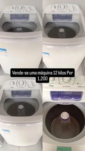 Vende-se uma máquina da marca Eletrolux 12 kg por 1200 sou de Juazeiro do Norte