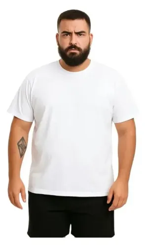 Kit 4 Camisetas Plus Size Extra Grande Lisa Algodão Premium G1