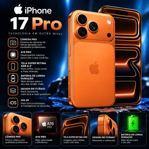 Iphone 17 Pro Laranja 256GB