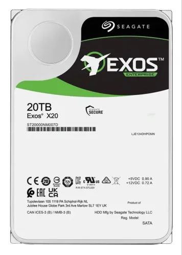 Hd Enterprise 20tb Seagate Exos X20 Sata 6gb/s 7200rpm 256mb