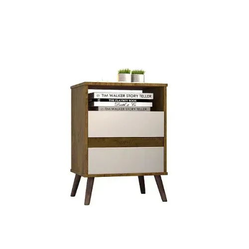 Oferta! Criado Mudo Paris Canela/Off White (Entregas Grátis)