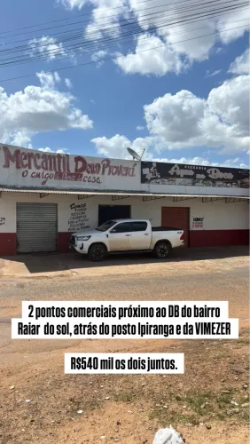 Vendo 2 pontos comerciais no Raiar do Sol