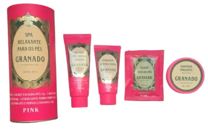 Kit spa relaxante para os pés da marca Granado (Pink) conjunto completo! vegano