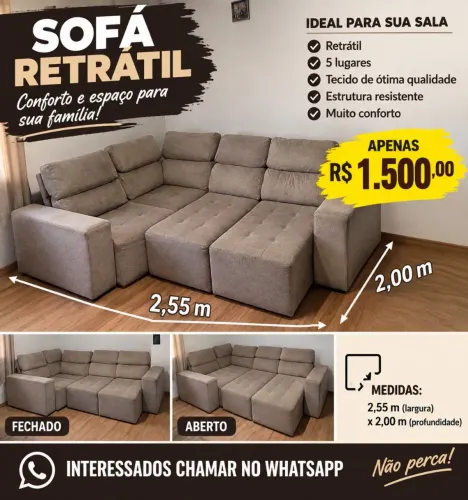 Sofá retrátil