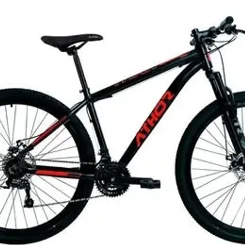 Bicicleta aro 29 athor titan alum 21v (atr) pto fosco/vermelha - de R$ 1.299,00 por R$ 850
