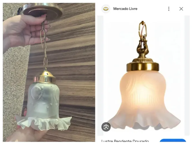 Lustre pendente estilo Colonial 
