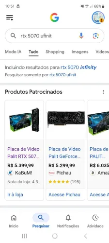 rtx5070 3 mês de uso nota e caixa R$ 4 mil