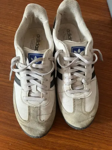 ? Tênis Adidas Samba Original Branco e Preto | Tam. 39 (veste 38) | Usado ótimo estado