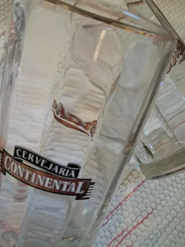 Duas canecas grandes em vidro temperado chopp / cerveja, da antiga Cervejaria Continental