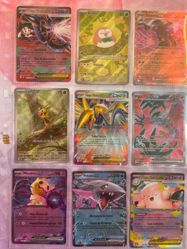 LOTE 9 CARTAS POKÉMON TCG - EX / MEGA EX - Perfeitas para coleção
