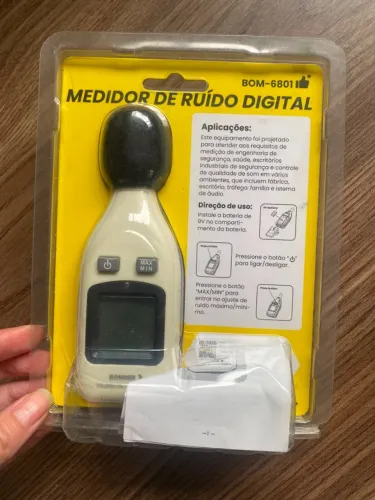 Decibelímetro / Medidor de Ruído Digital Bomder (Modelo BOM-6801), nunca usado