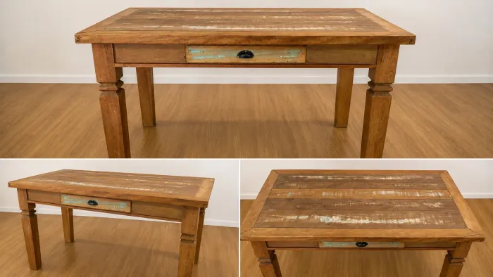 Mesa de Madeira de Demolição, linda e bem conservada 