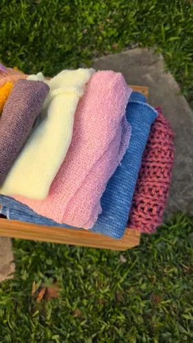 Kit 10 Wraps e Manta Newborn Tricot Props Fotografia Diversas Cores