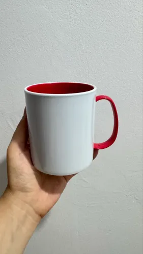 CANECA POLÍMERO VERMELHA 