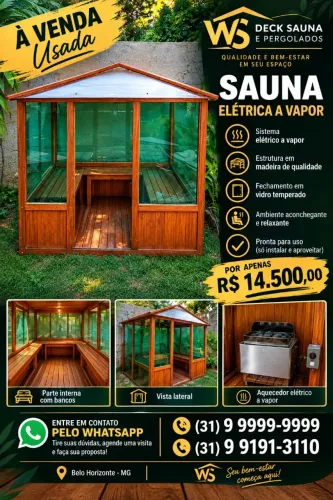 Sauna elétrica a vapor