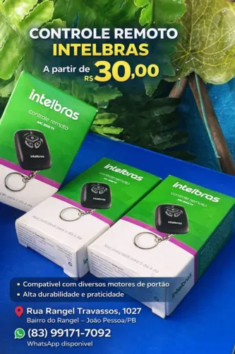 CONTROLE PARA MOTOR DE PORTÃO DE GARAGEM INTELBRAS XAC 2000 TX ORIGINAL - PRONTA ENTREGA