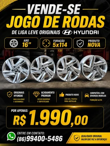 Roda de liga leve original Hyundai