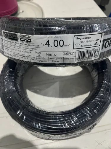 Vendo fio 4 mm ( cabo)
