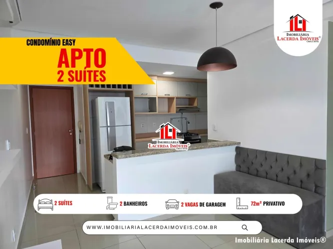 Condomínio Easy , Apartamento 2 suítes, 2 vagas cobertas, semimobiliado, Alto Padrão
