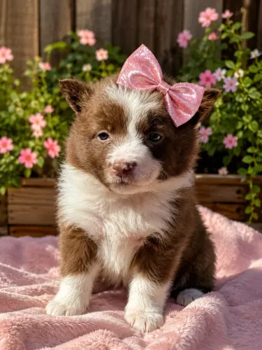 Border collie fêmea chocolate 
