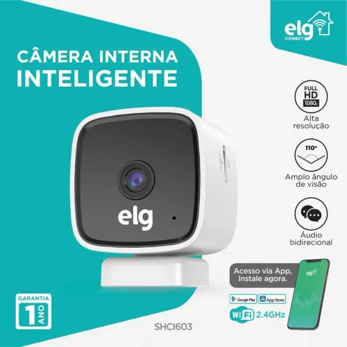 Camera de Segurança Full HD para Monitoramento Interno com Botão SOS - SHCI603