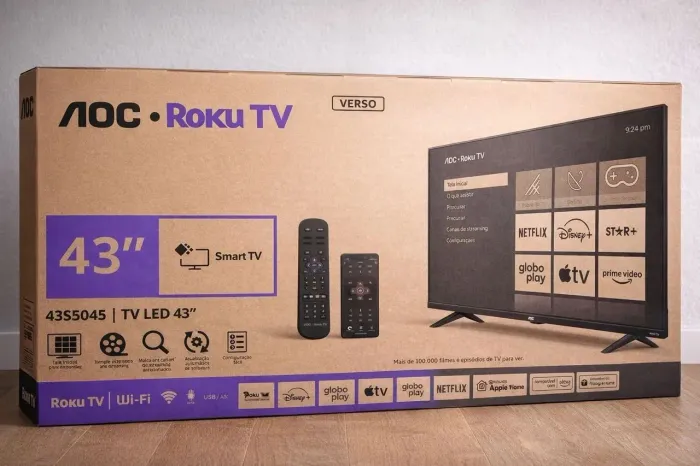 Smart tv Roku AOC 43 polegadas zerada 
