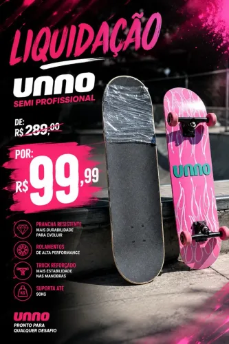Skate unno semi profissional liquidação