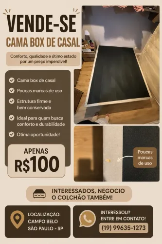 Cama box com colchão
